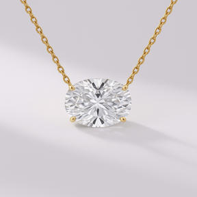1.50 Carat Oval Diamond Solitaire Pendant Necklace - Evara Jewelry LLC