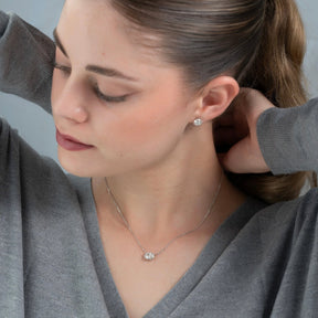 1.50 Carat Oval Diamond Solitaire Pendant Necklace - Evara Jewelry LLC