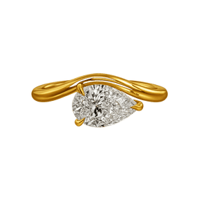 1.50 Carat Pear Cut East West Engagement Ring - Evara Jewelry LLC