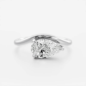 1.50 Carat Pear Cut East West Engagement Ring - Evara Jewelry LLC