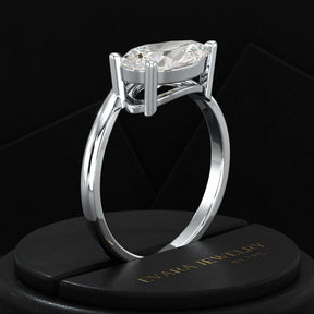 1.50 Carat Pear Cut East West Engagement Ring - Evara Jewelry LLC