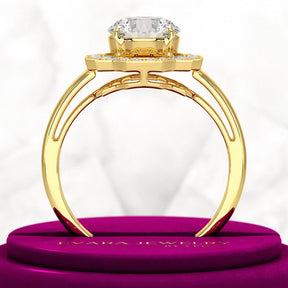 1.50 Carat Round Cut Art Deco Engagement Ring - Evara Jewelry LLC