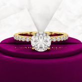 1.50 Carat Round Cut Diamond Engagement Ring - Evara Jewelry LLC