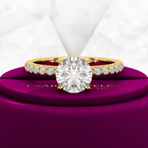 1.50 Carat Round Cut Diamond Engagement Ring - Evara Jewelry LLC