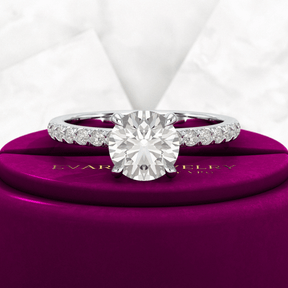 1.50 Carat Round Cut Diamond Engagement Ring - Evara Jewelry LLC