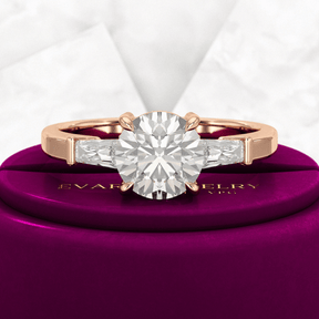 1.50 Carat Round Cut Diamond Engagement Ring - Evara Jewelry LLC