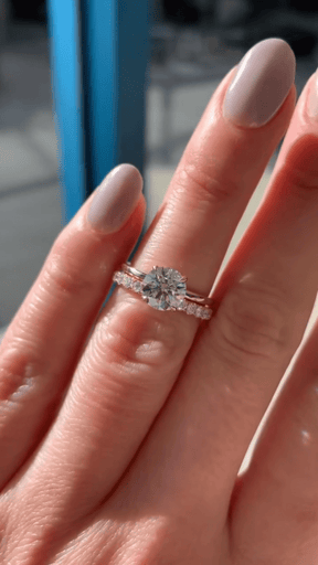 1.50 Carat Round Cut Hidden Halo Minimalist Engagement Ring - Evara Jewelry LLC