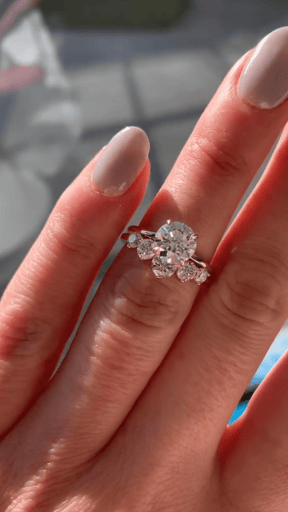 1.50 Carat Round Cut Hidden Halo Minimalist Engagement Ring - Evara Jewelry LLC