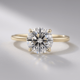 1.50 Carat Round Cut Hidden Halo Minimalist Engagement Ring - Evara Jewelry LLC