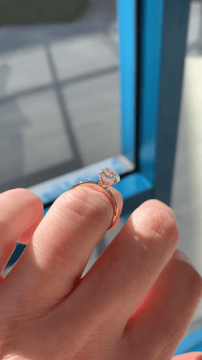 1.50 Carat Round Cut Hidden Halo Minimalist Engagement Ring - Evara Jewelry LLC