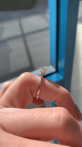 1.50 Carat Round Cut Hidden Halo Minimalist Engagement Ring - Evara Jewelry LLC