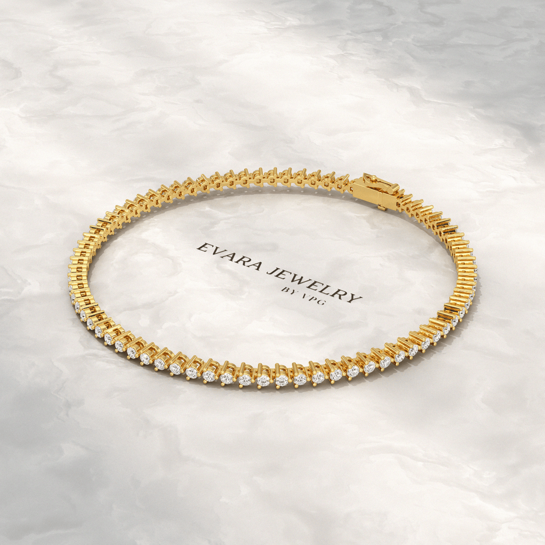 1.70 Carats Three Prongs Dainty Diamond Tennis Bracelet - Evara Jewelry LLC