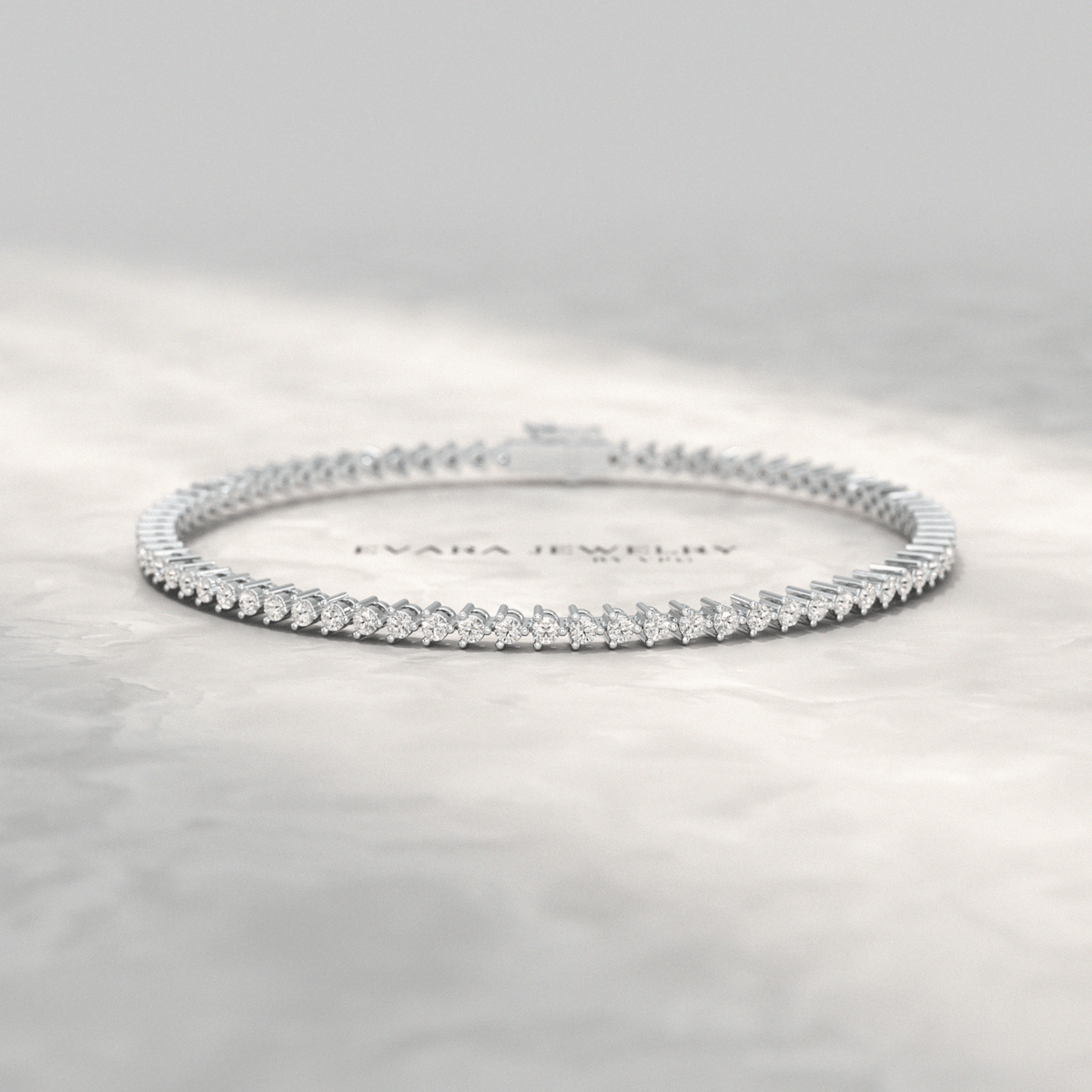 1.70 Carats Three Prongs Dainty Diamond Tennis Bracelet - Evara Jewelry LLC