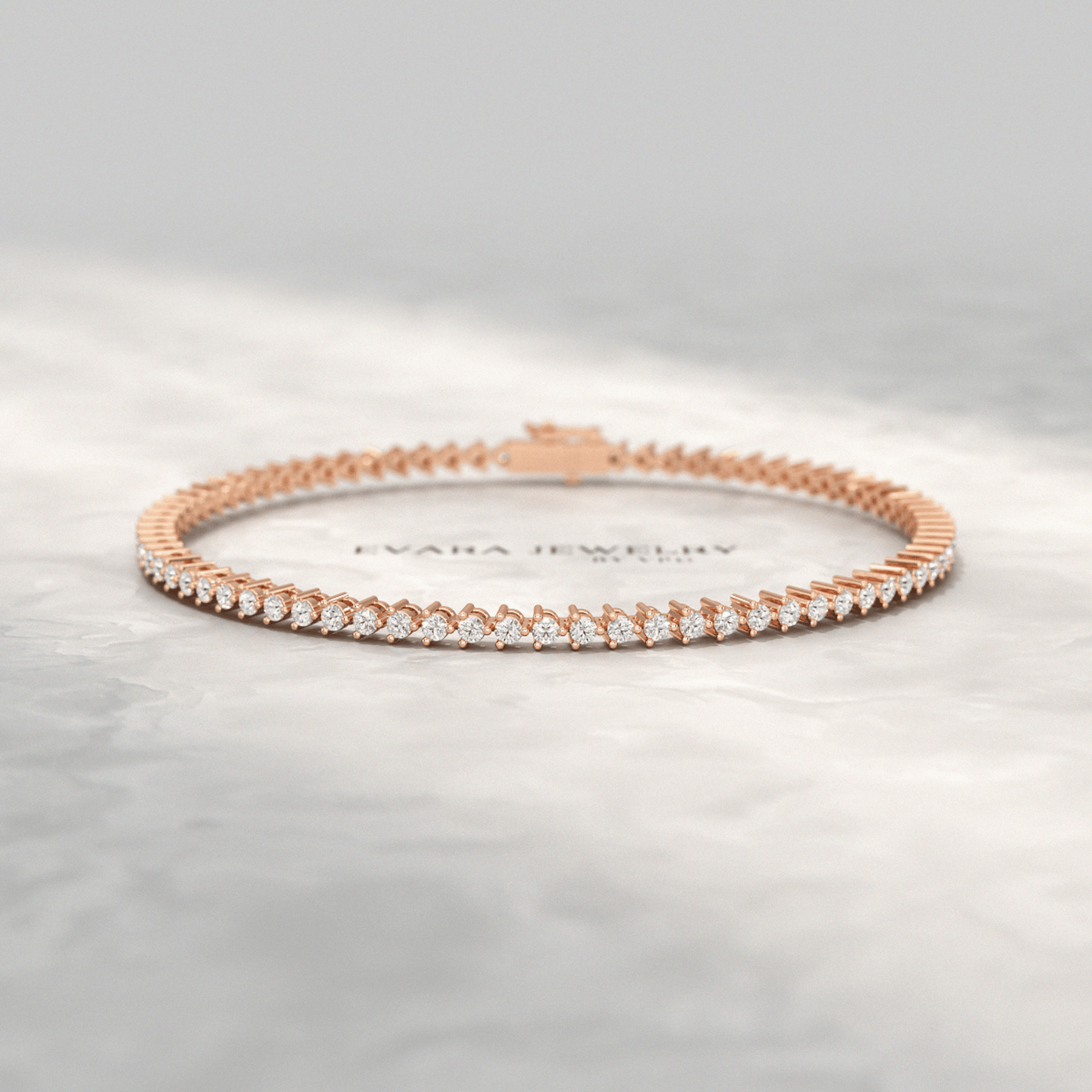 1.70 Carats Three Prongs Dainty Diamond Tennis Bracelet - Evara Jewelry LLC