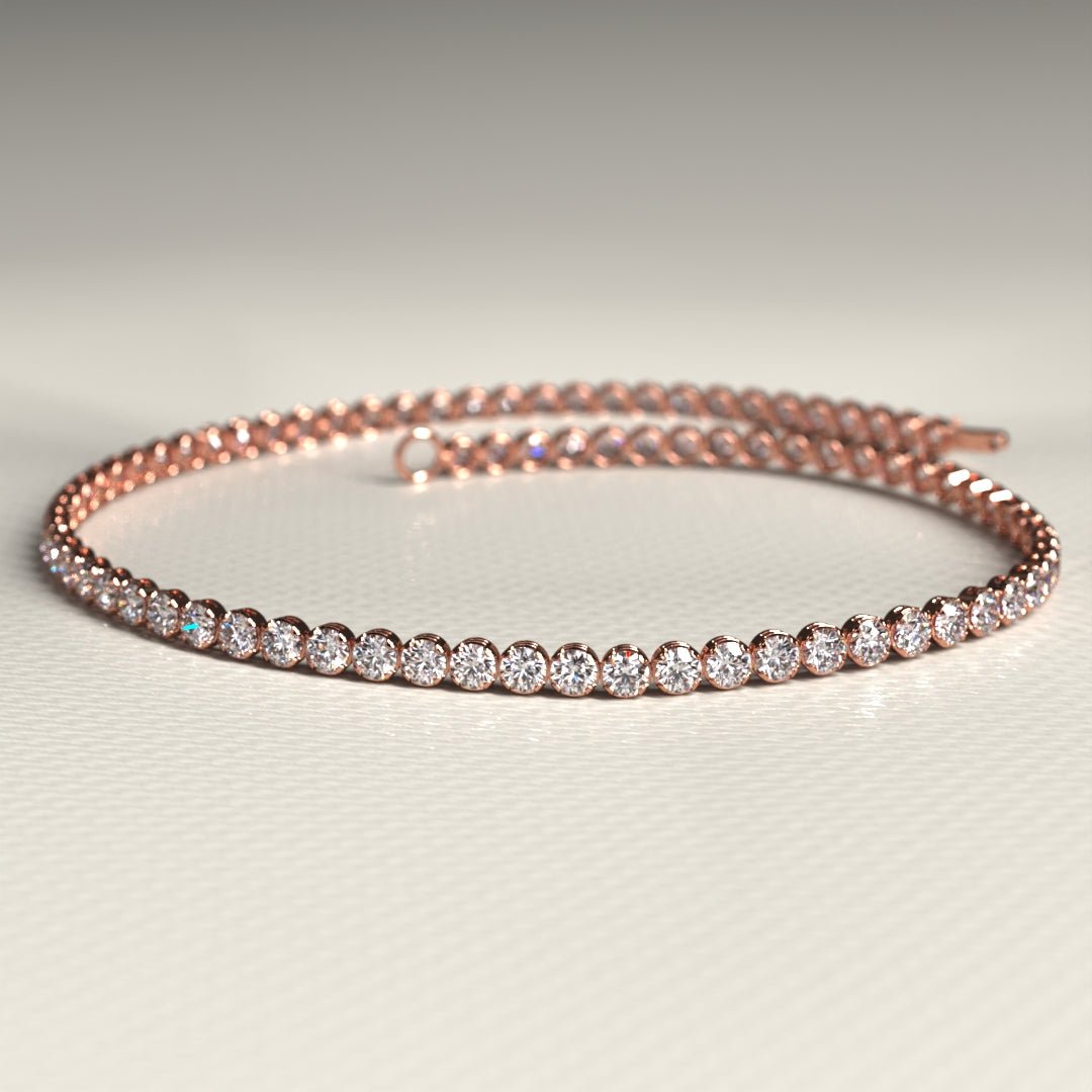 1.72 Carat 14K Gold Dainty Diamond Tennis Bracelet - Evara Jewelry LLC