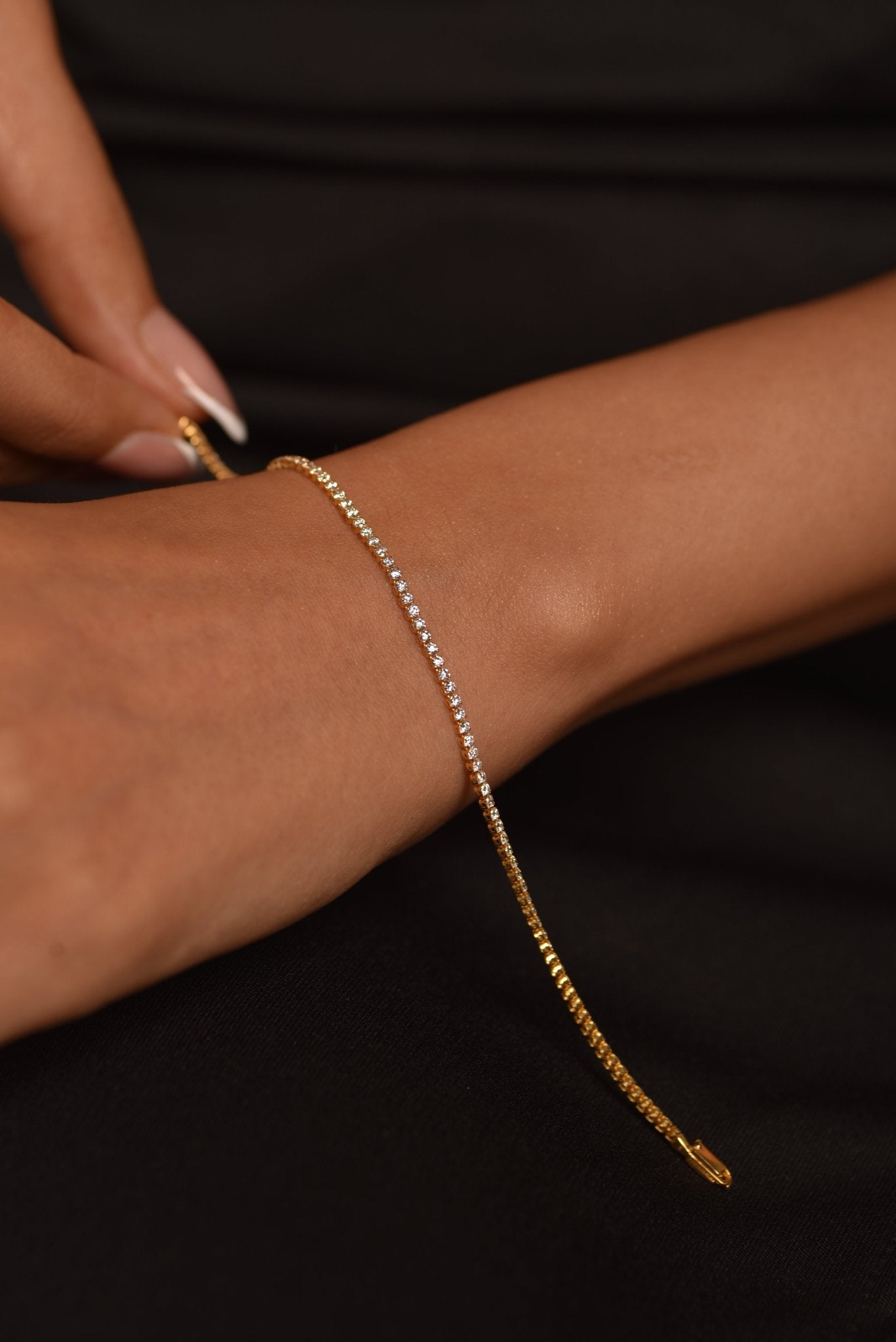 1.72 Carat 14K Gold Dainty Diamond Tennis Bracelet - Evara Jewelry LLC