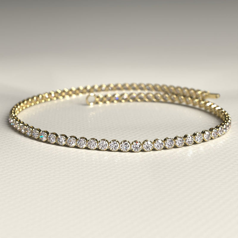 1.72 Carat 14K Gold Dainty Diamond Tennis Bracelet