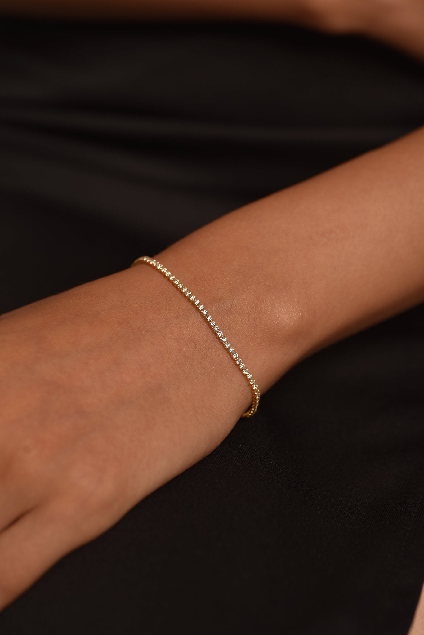 1.72 Carat 14K Gold Dainty Diamond Tennis Bracelet - Evara Jewelry LLC