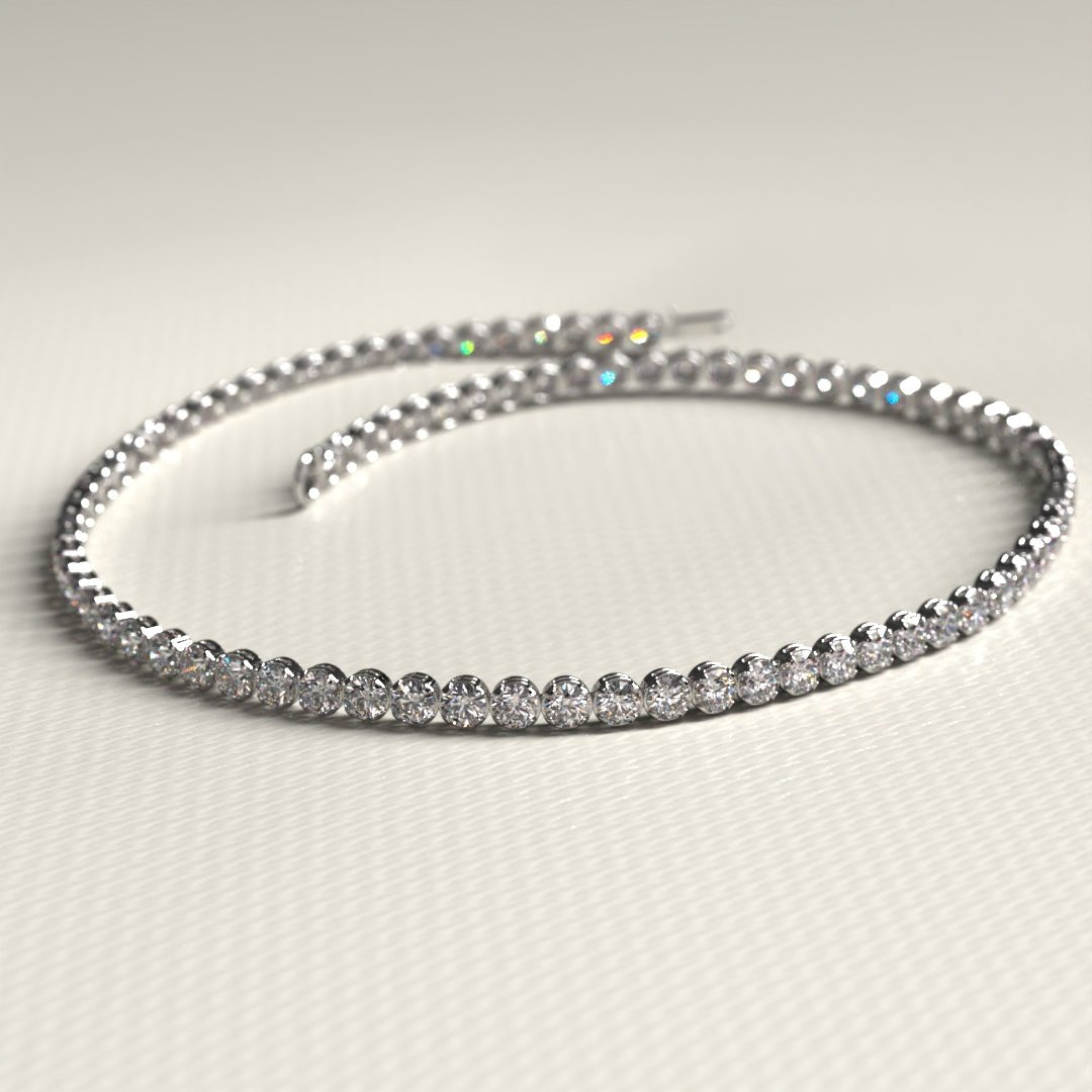 1.72 Carat 14K Gold Dainty Diamond Tennis Bracelet - Evara Jewelry LLC