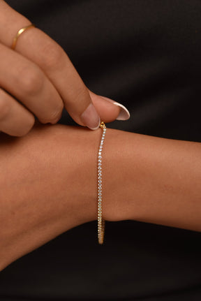 1.72 Carat 14K Gold Dainty Diamond Tennis Bracelet - Evara Jewelry LLC