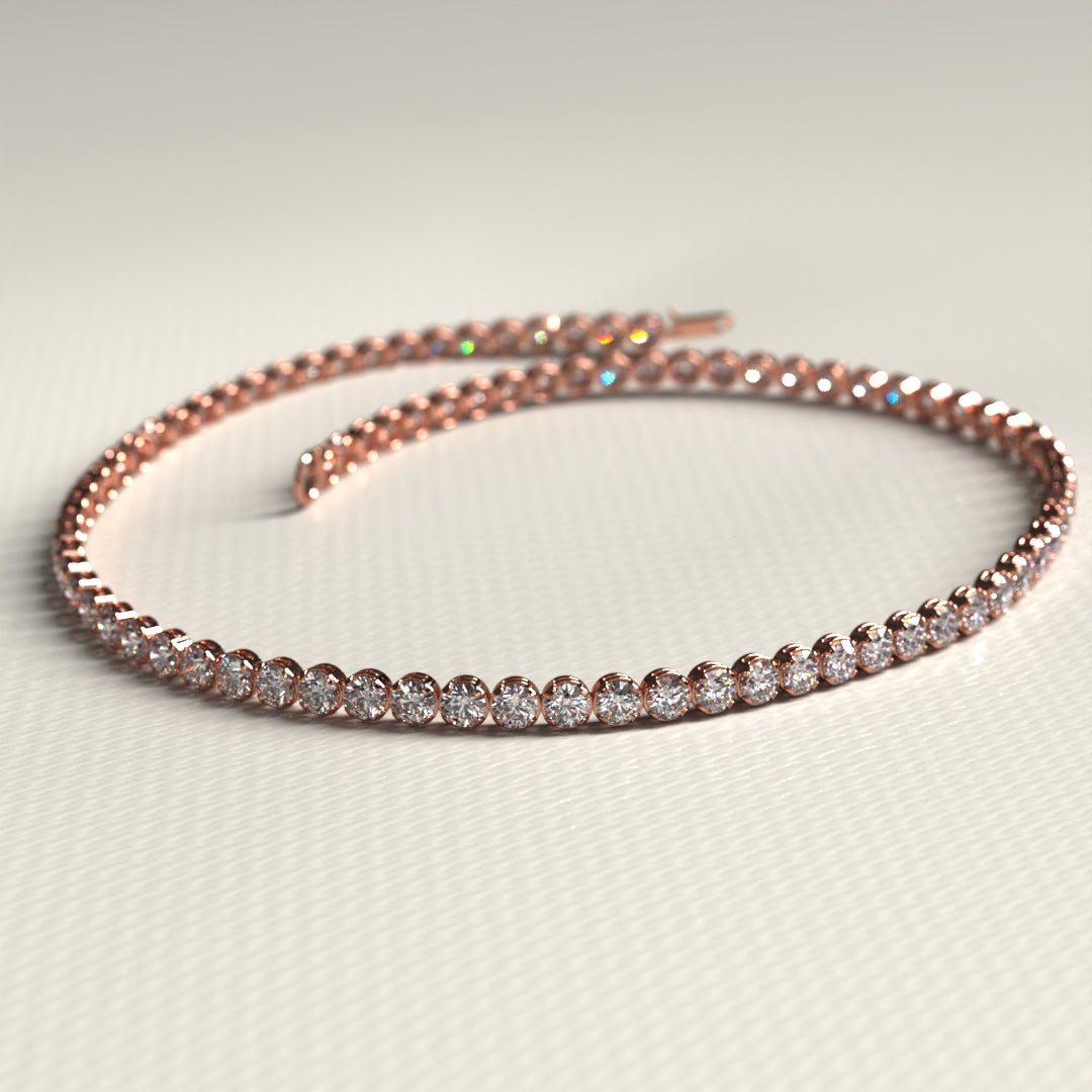 1.72 Carat 14K Gold Dainty Diamond Tennis Bracelet - Evara Jewelry LLC