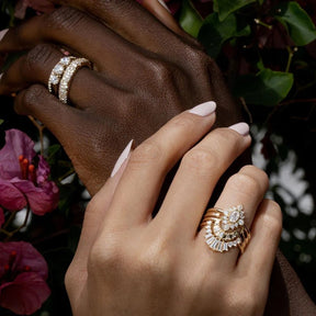 1.72 TCW Oval Diamond Art Deco Wedding Ring - Evara Jewelry LLC