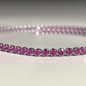 1.98 Carats Rhodolite Garnet Tennis Bracelet in 14K/18K Rose Gold - Evara Jewelry LLC