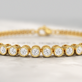 1.10 Carat Bezel Set Round Diamond Bracelet