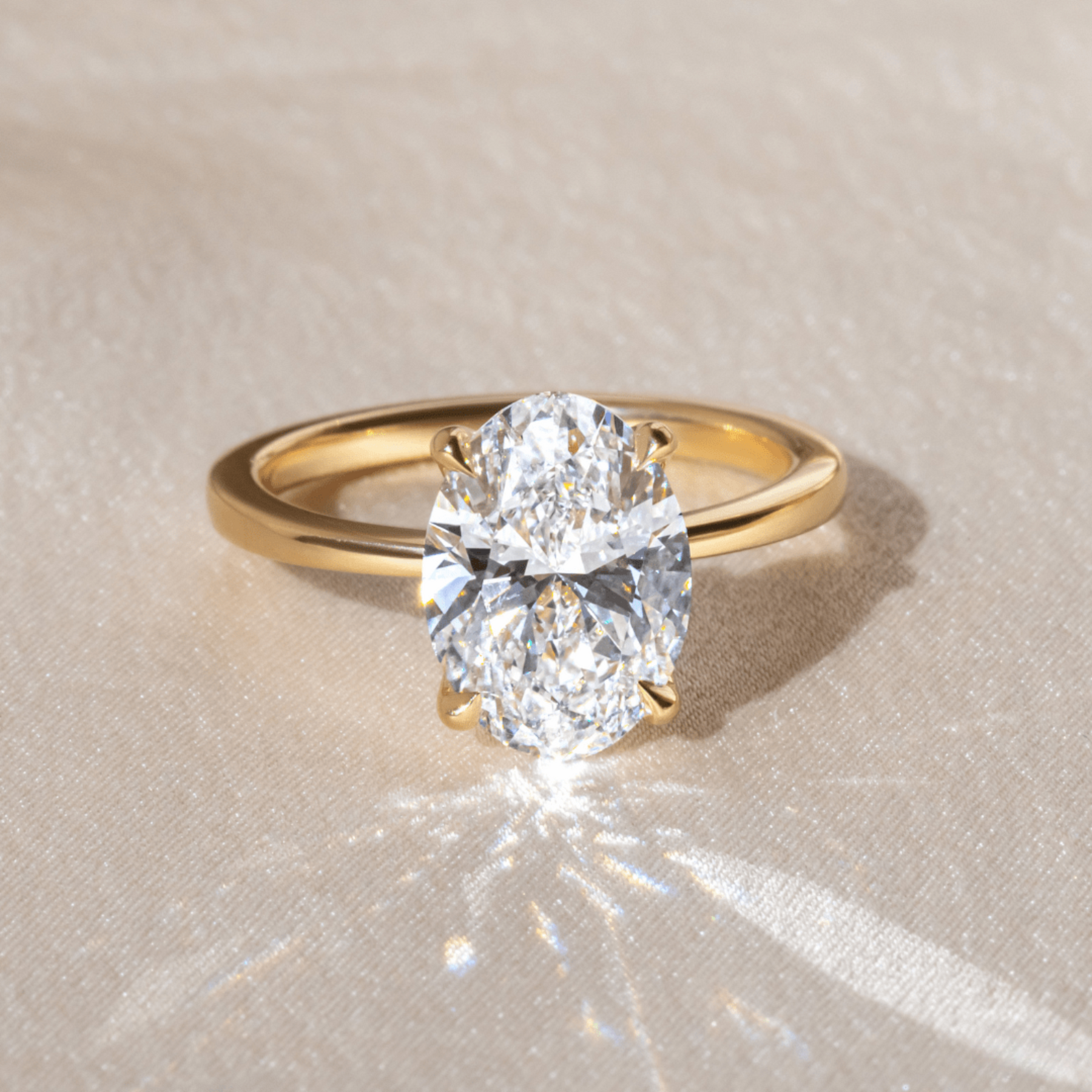 2.25 Carat Oval Cut Diamond Engagement Ring