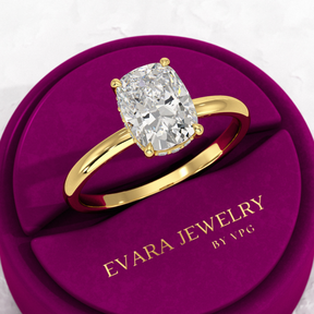 2 Carat Elongated Cushion Diamond Engagement Ring