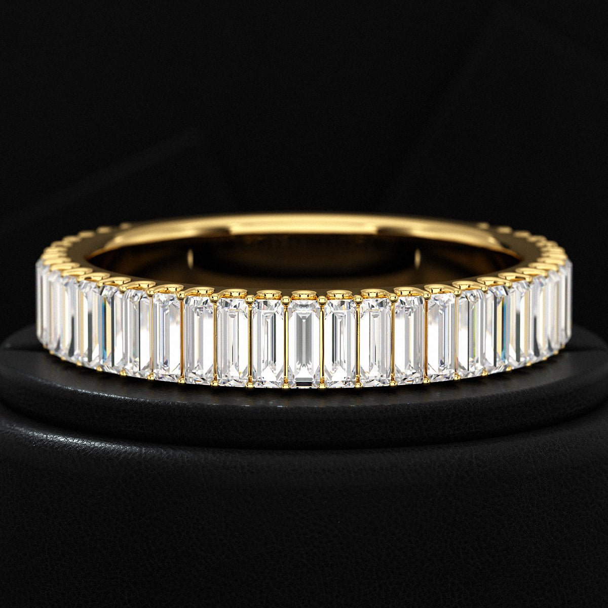 2 Carat Baguette Cut Minimalist Eternity Band - Evara Jewelry LLC