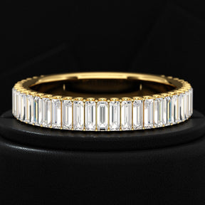 2 Carat Baguette Cut Minimalist Eternity Band - Evara Jewelry LLC