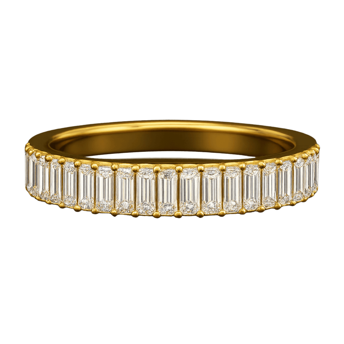 2 Carat Baguette Cut Minimalist Eternity Band - Evara Jewelry LLC