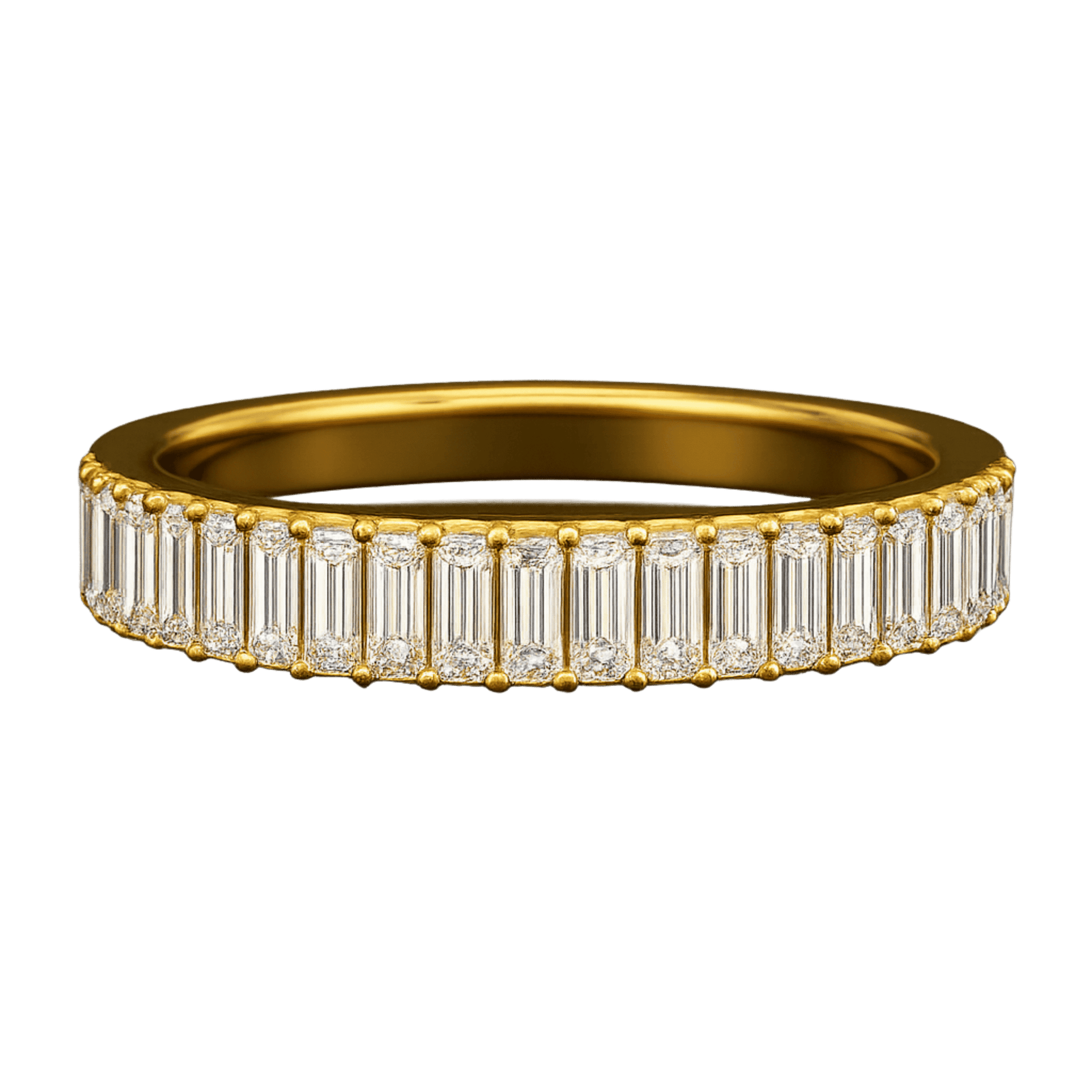 2 Carat Baguette Cut Minimalist Eternity Band - Evara Jewelry LLC