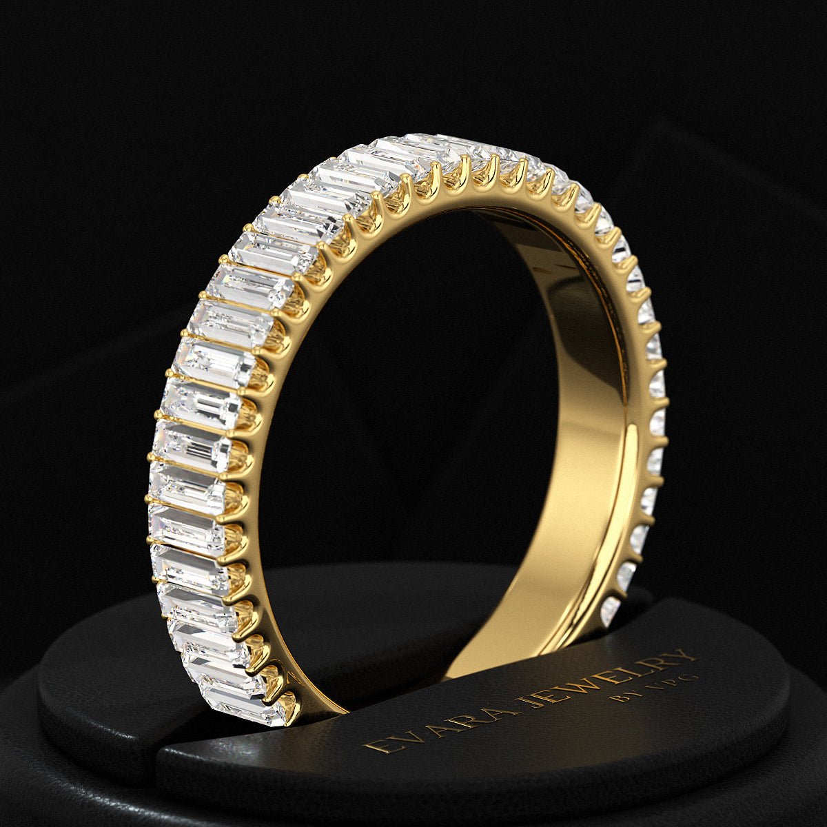 2 Carat Baguette Cut Minimalist Eternity Band - Evara Jewelry LLC