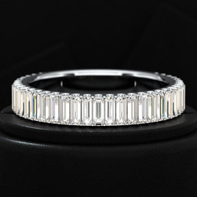 2 Carat Baguette Cut Minimalist Eternity Band - Evara Jewelry LLC