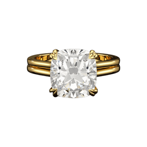 2 Carat Cushion Cut Lab Grown Diamond Twin Band Engagement Ring - Evara Jewelry LLC