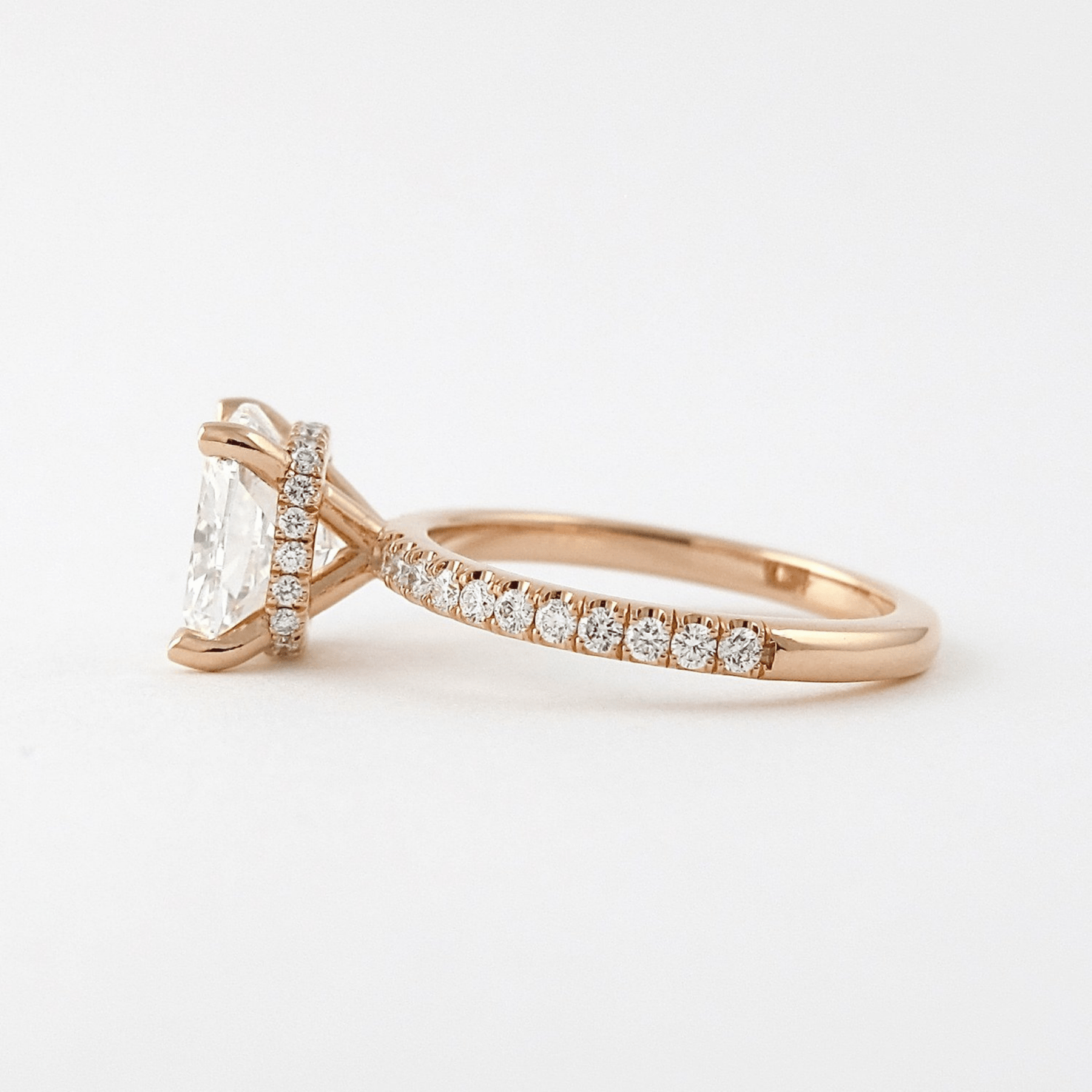 2 Carat Elongated Cushion Cut Diamond Engagement Ring - Evara Jewelry LLC