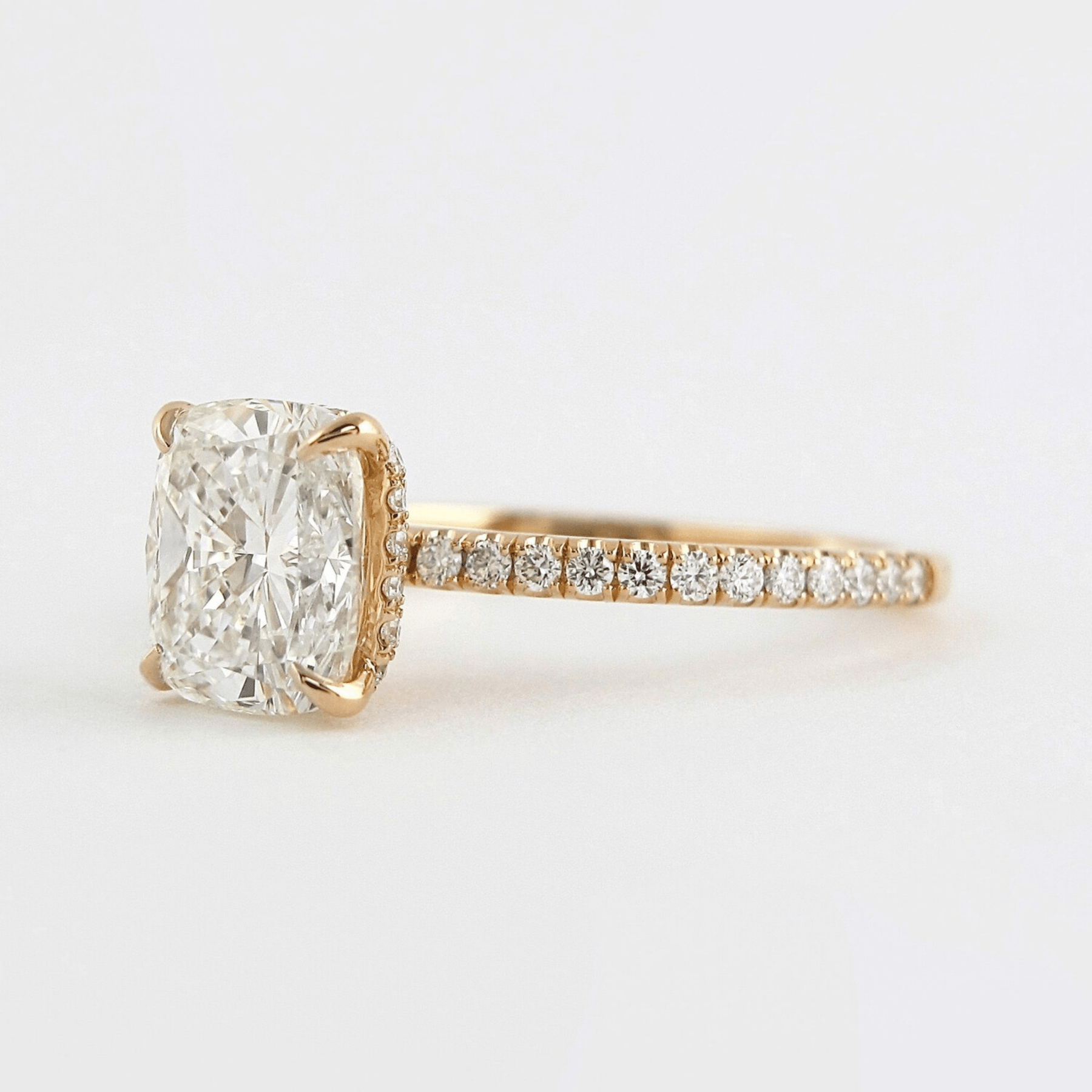 2 Carat Elongated Cushion Cut Diamond Engagement Ring - Evara Jewelry LLC