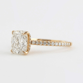 2 Carat Elongated Cushion Cut Diamond Engagement Ring - Evara Jewelry LLC