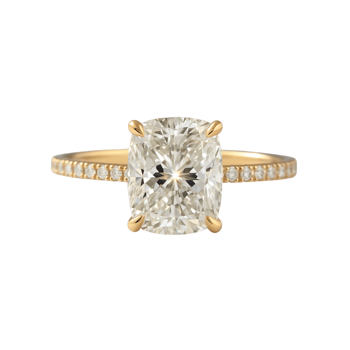 2 Carat Elongated Cushion Cut Diamond Engagement Ring - Evara Jewelry LLC