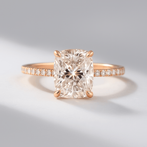 2 Carat Elongated Cushion Cut Diamond Engagement Ring - Evara Jewelry LLC