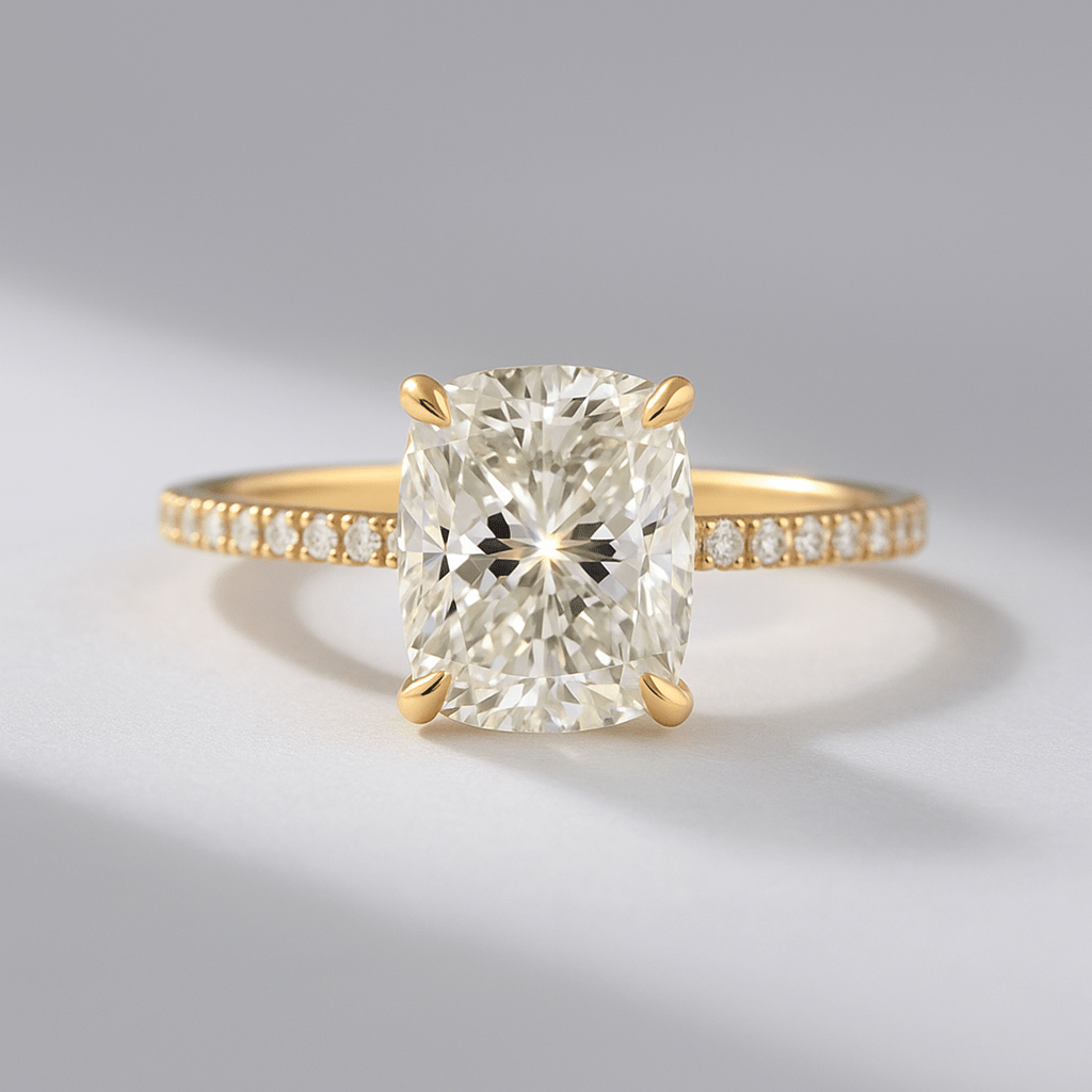 2 Carat Elongated Cushion Cut Diamond Engagement Ring - Evara Jewelry LLC