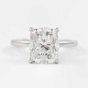 2 Carat Elongated Cushion Cut Minimalist Engagement Ring - Evara Jewelry LLC