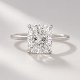 2 Carat Elongated Cushion Cut Minimalist Engagement Ring - Evara Jewelry LLC