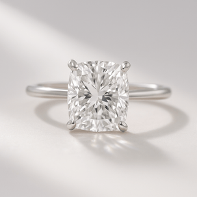 2 Carat Elongated Cushion Cut Minimalist Engagement Ring - Evara Jewelry LLC
