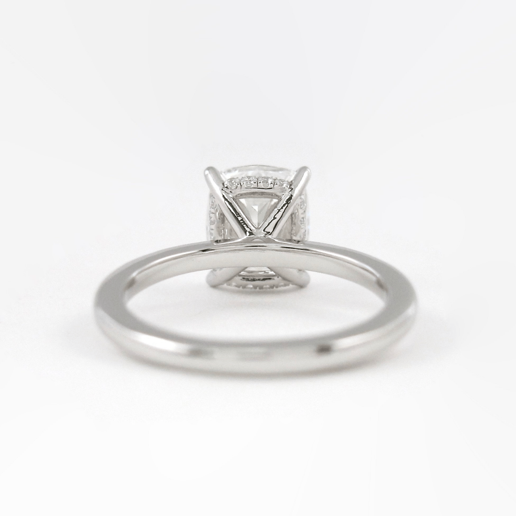 2 Carat Elongated Cushion Cut Minimalist Engagement Ring - Evara Jewelry LLC