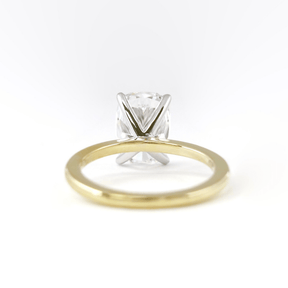 2 Carat Elongated Cushion Cut Two Tone Wedding Ring - Evara Jewelry LLC