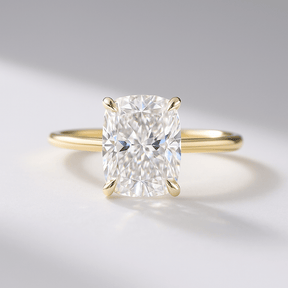 2 Carat Elongated Cushion Cut Two Tone Wedding Ring - Evara Jewelry LLC