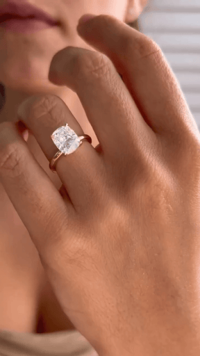 2 Carat Elongated Cushion Diamond Engagement Ring - Evara Jewelry LLC